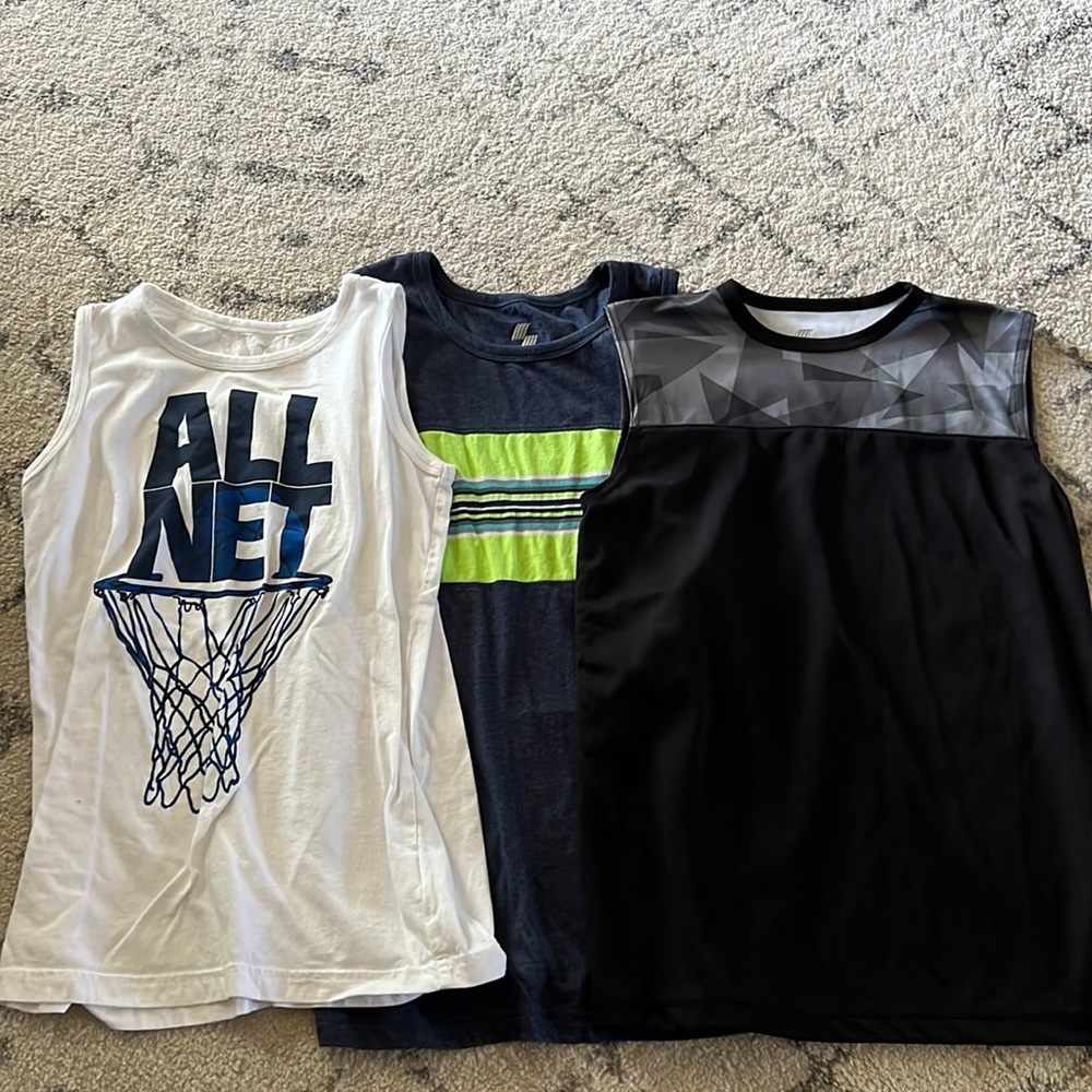 Lot of three sleeveless shirts. Children’s Place Sport line.